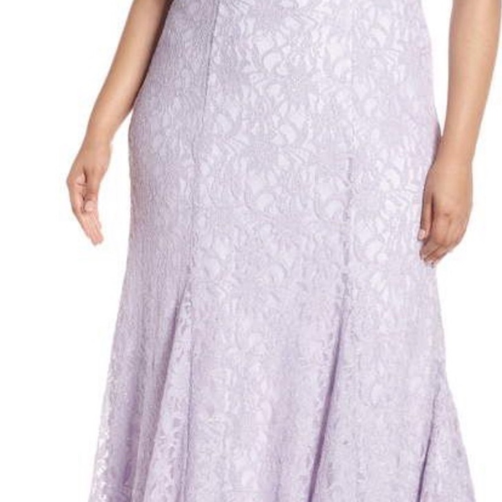 Morgan & Co. Lavender Lace Maxi Dress
